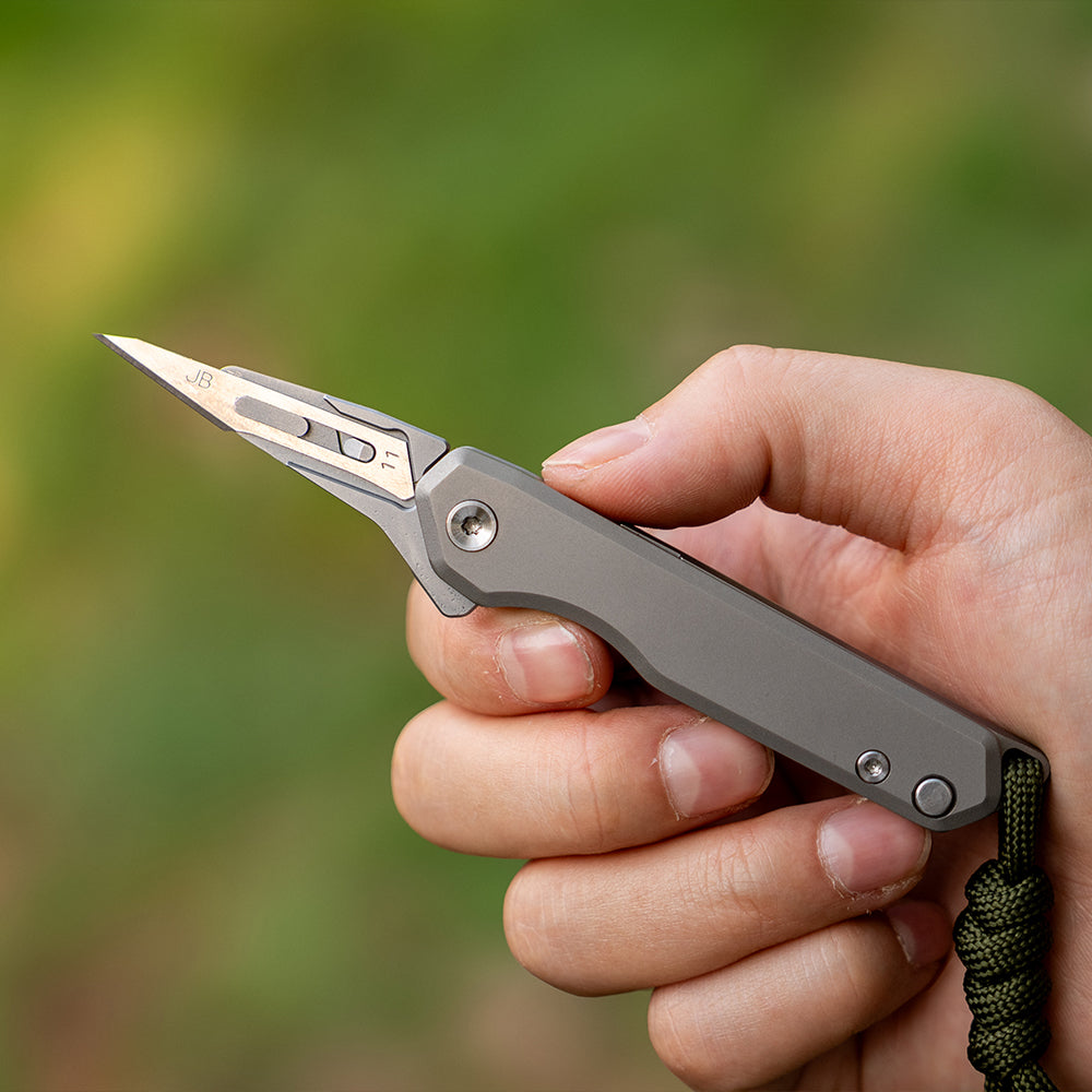 Ezsharp 2.0 Titanium Folding Scalpel Knife Quick Relase Blade with Ten #24 Backup Blades (Copy) Zyac knives