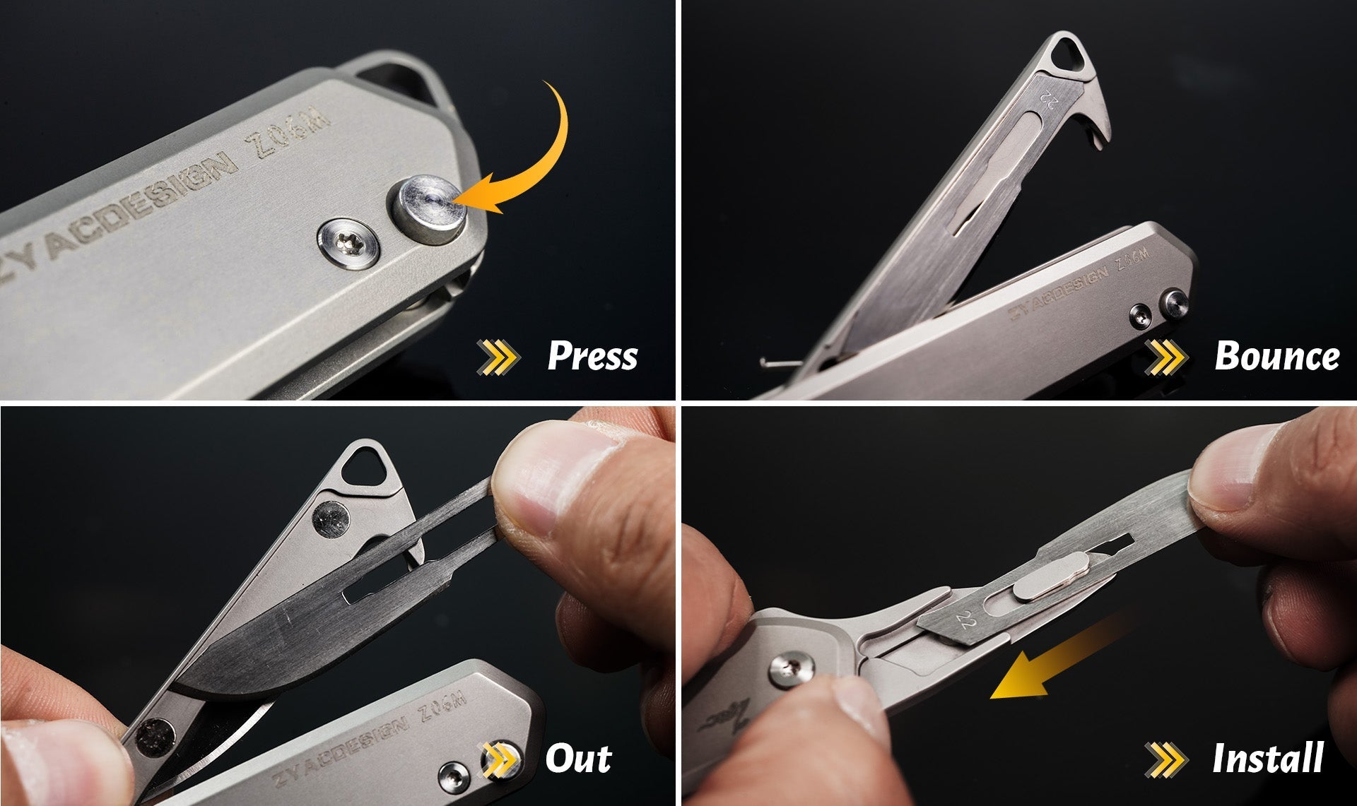Zyac Z05 Titanium Folding Knife Zyac knives