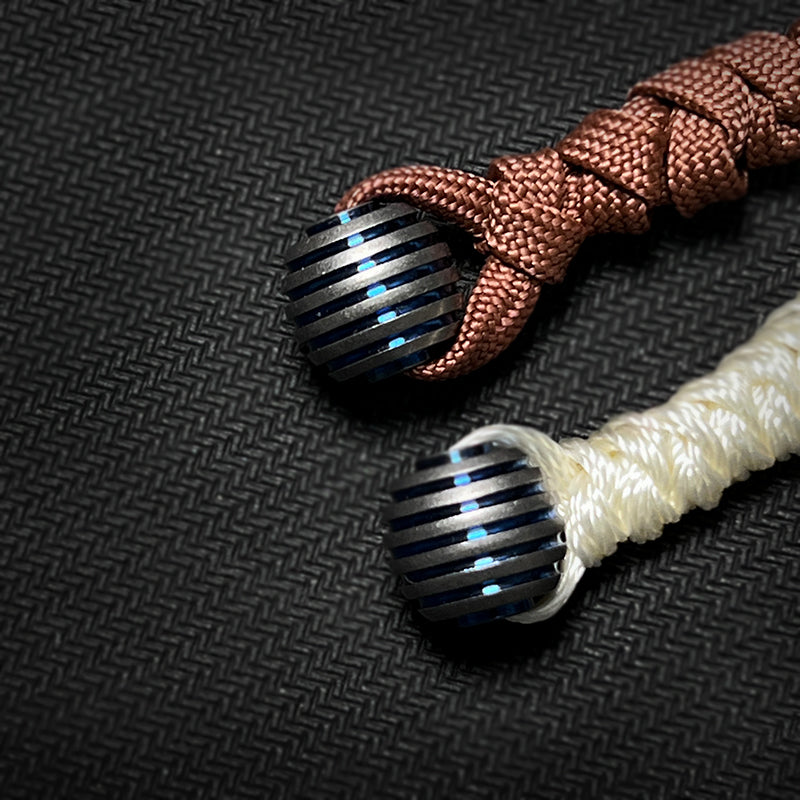 Titanium Round Lanyard Bead – Zyac knives - Main Image