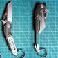 Zyac Z02 Titanium Karambits with Removable Tail Ring Zyac knives