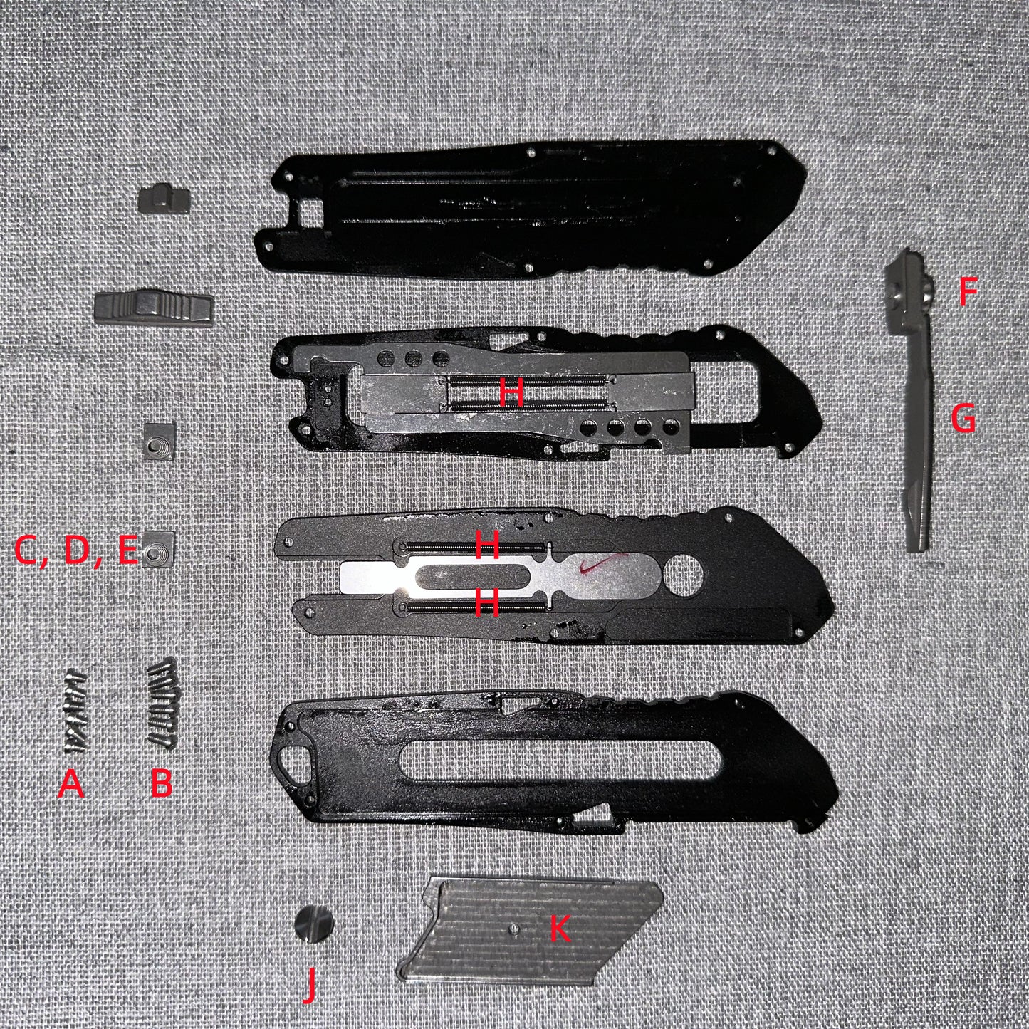 Z04 OTF Utility Knife Parts Zyac knives