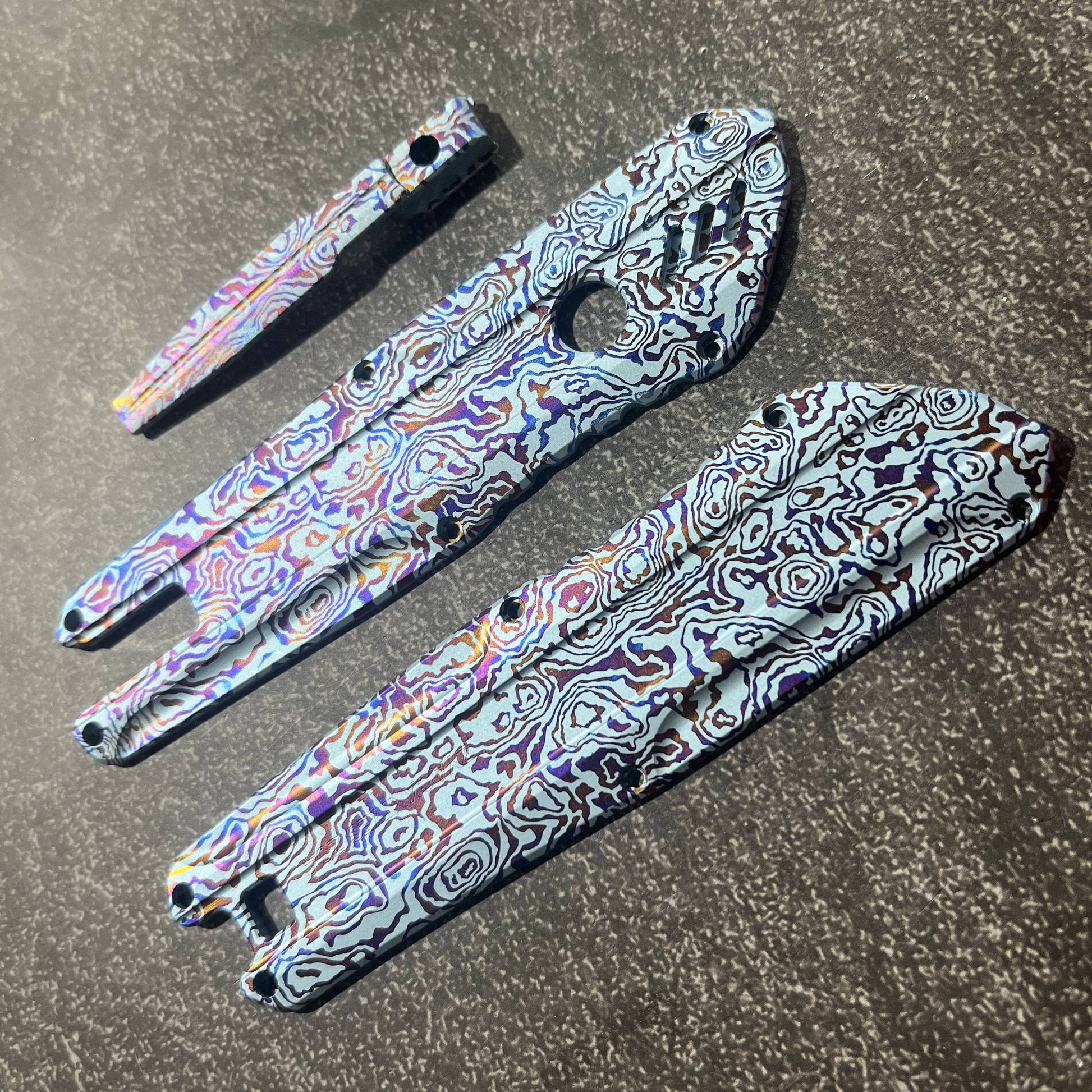 Rainbow Anodized Automatic OTF Utility Knife Zyac knives