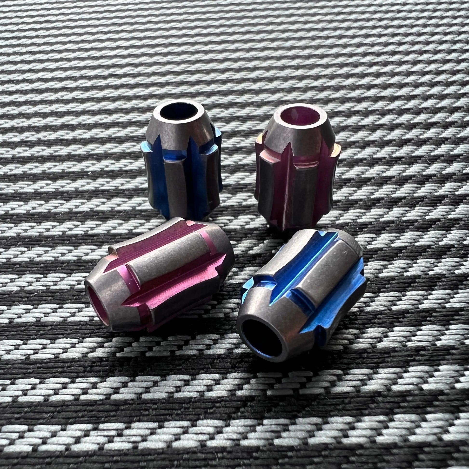 Titanium Lanyard Bead Prism Shape Zyac knives